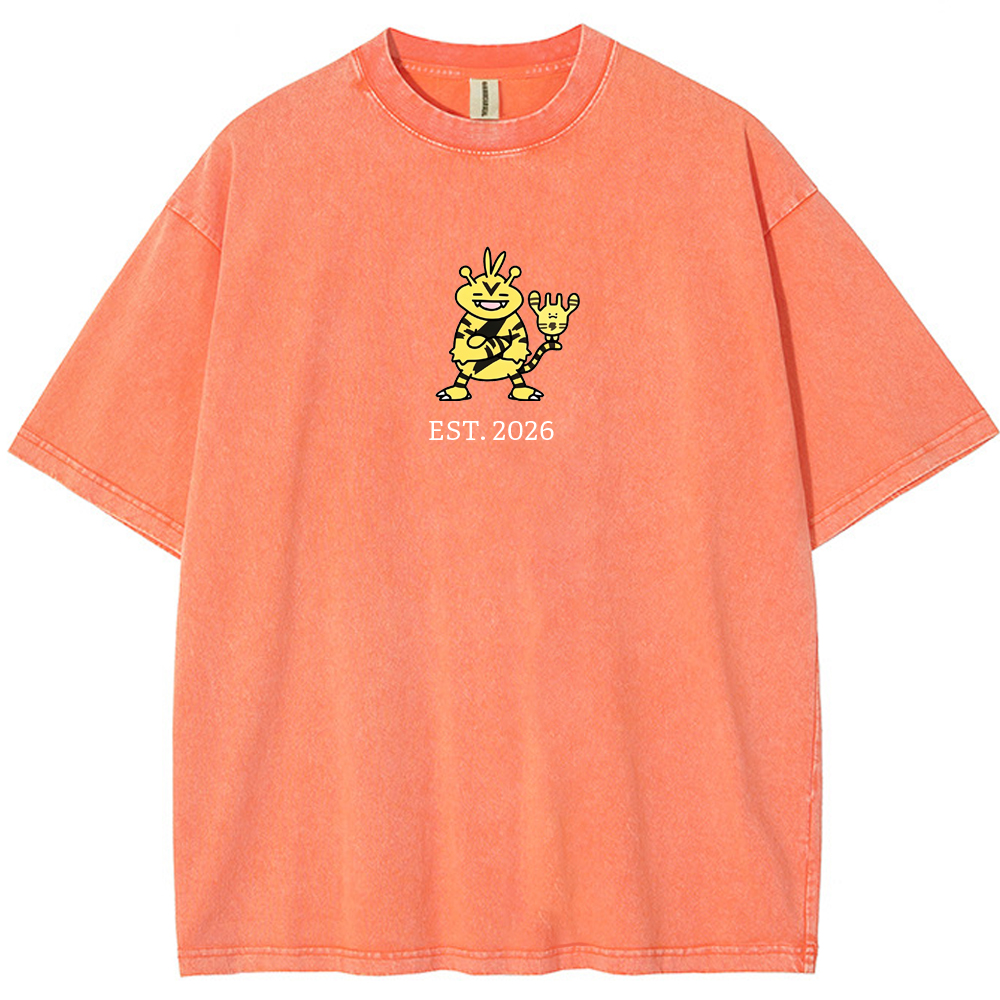Cute Parent & Kid Electabuzz Vintage Washed T-Shirt