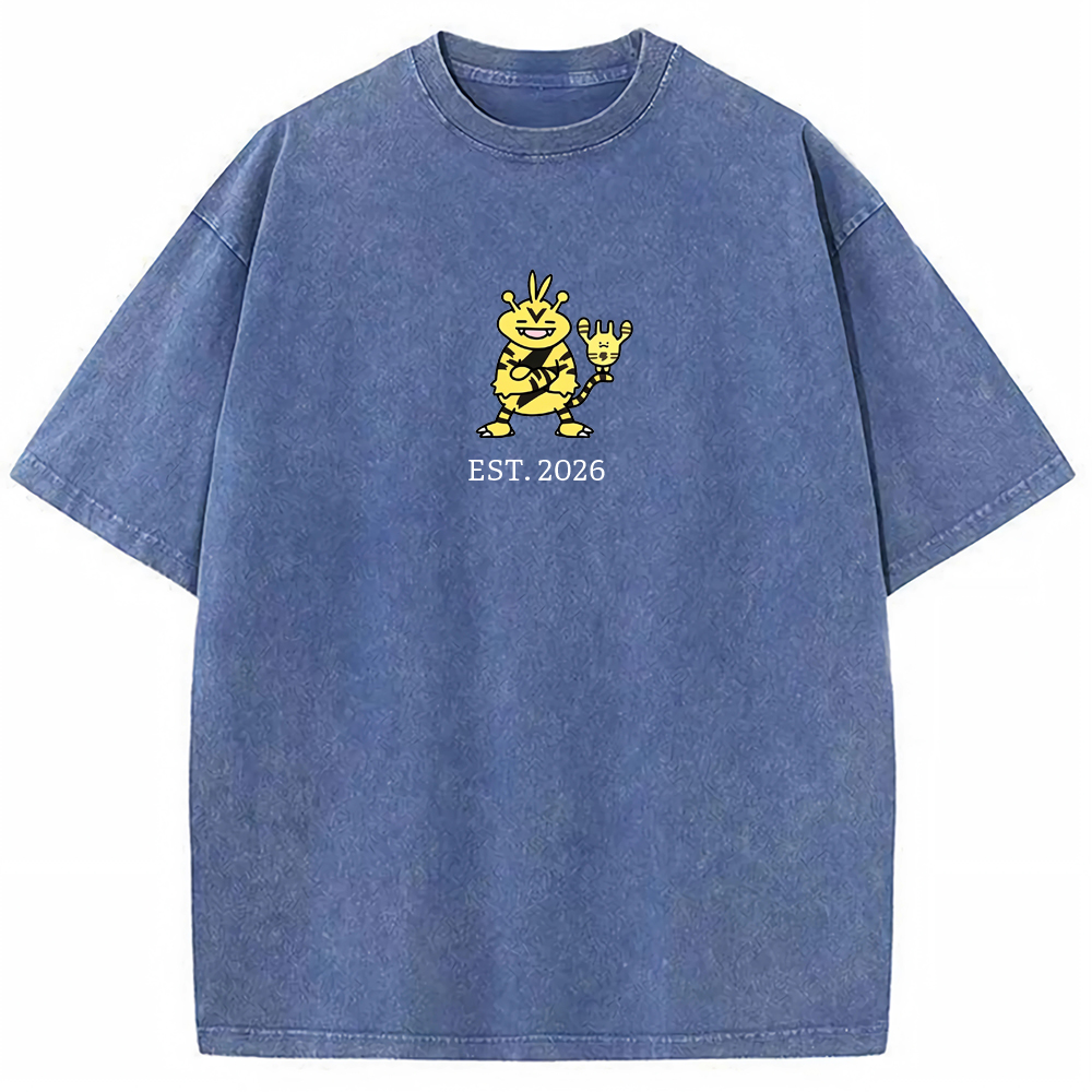 Cute Parent & Kid Electabuzz Vintage Washed T-Shirt