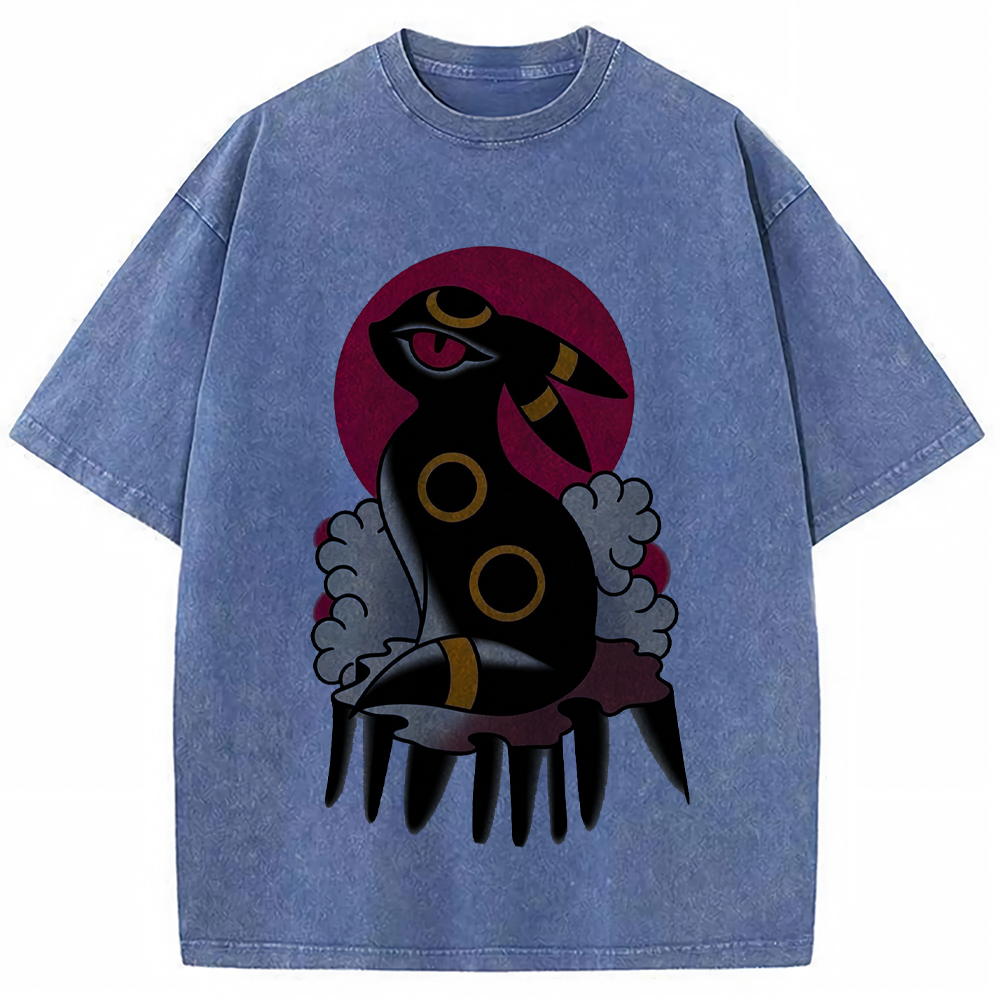 Traditional Bold Umbreon Wash Vintage Tee | Pokemon Anime