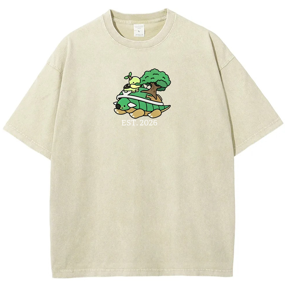 Cute Parent & Kid Torterra Vintage Washed T-Shirt