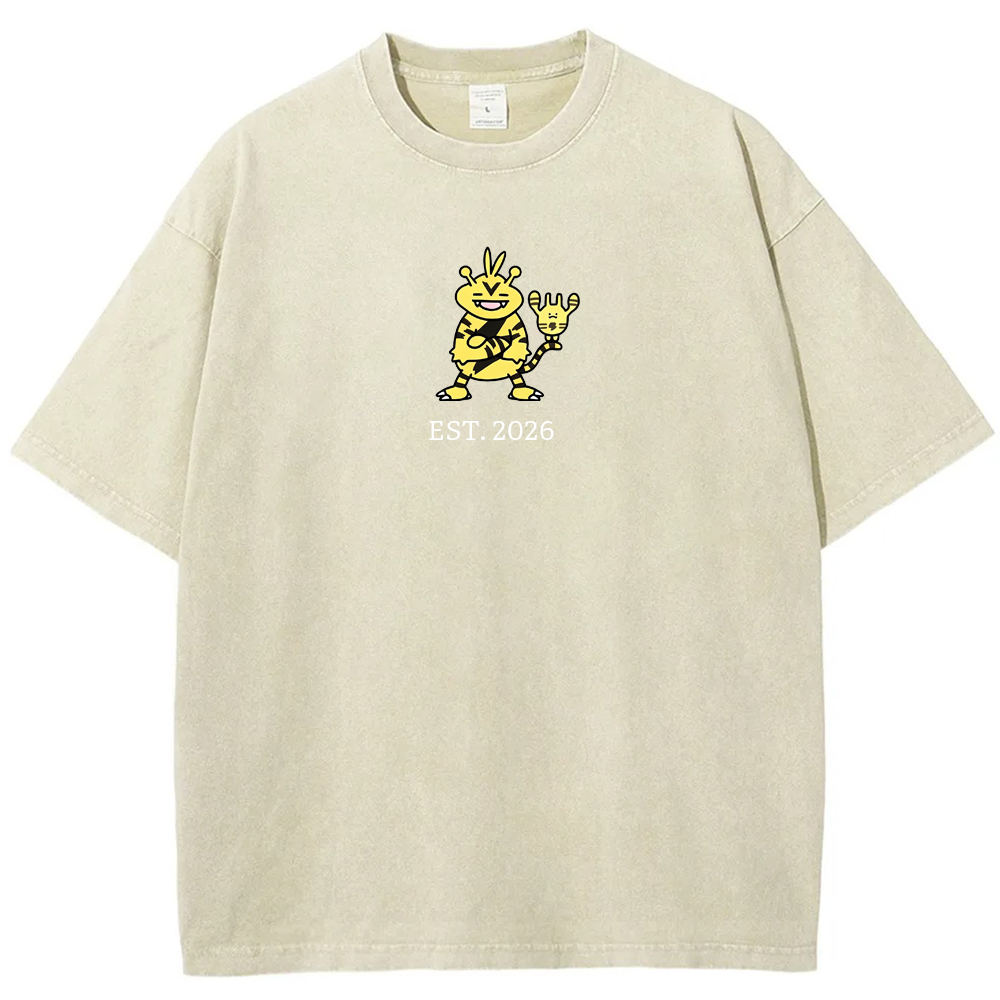 Cute Parent & Kid Electabuzz Vintage Washed T-Shirt