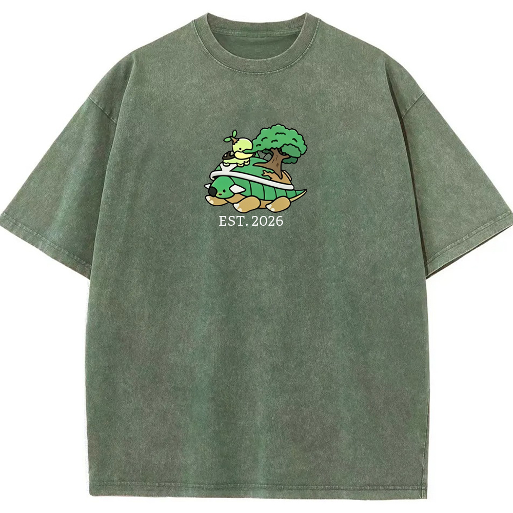 Cute Parent & Kid Torterra Vintage Washed T-Shirt
