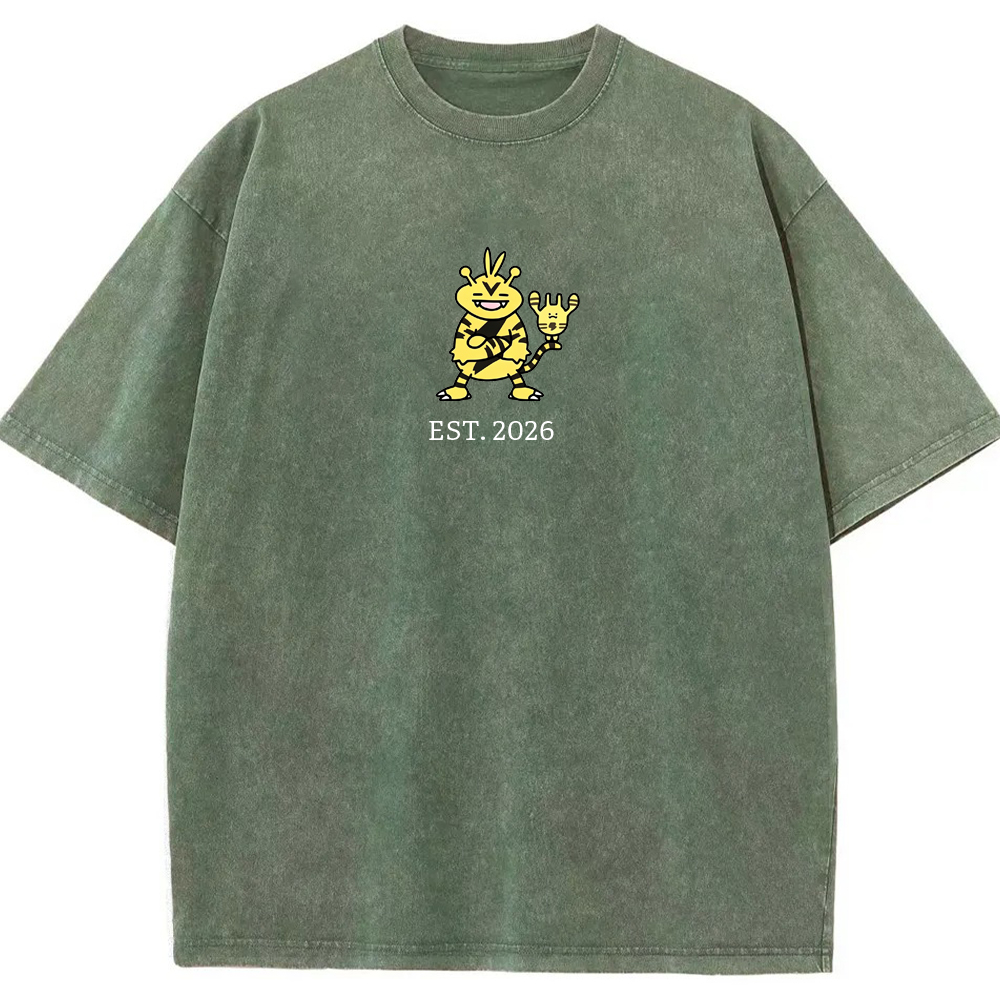 Cute Parent & Kid Electabuzz Vintage Washed T-Shirt