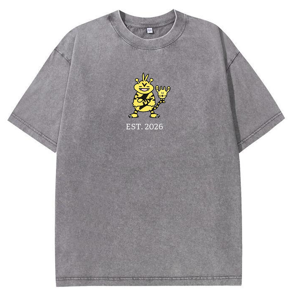 Cute Parent & Kid Electabuzz Vintage Washed T-Shirt