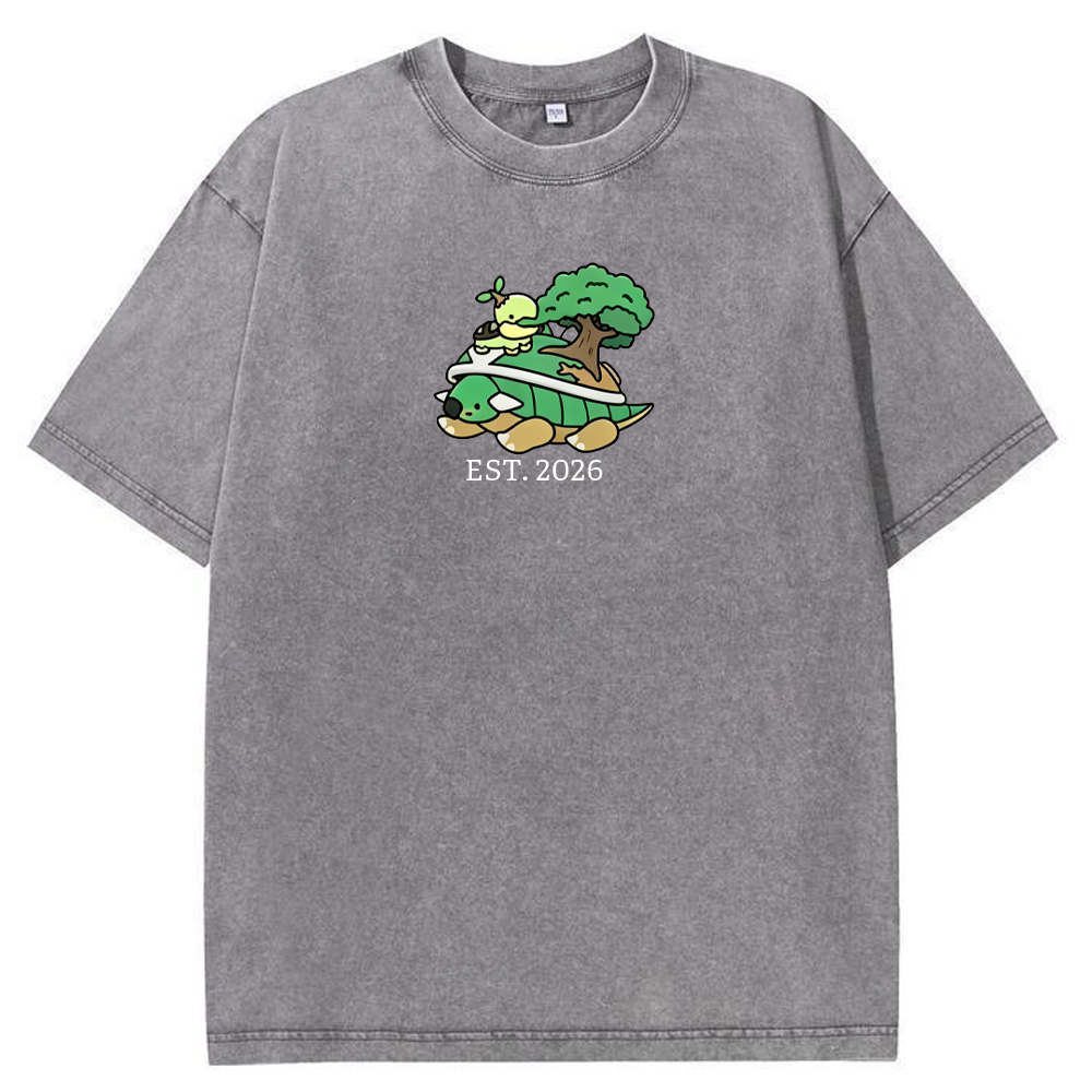 Cute Parent & Kid Torterra Vintage Washed T-Shirt