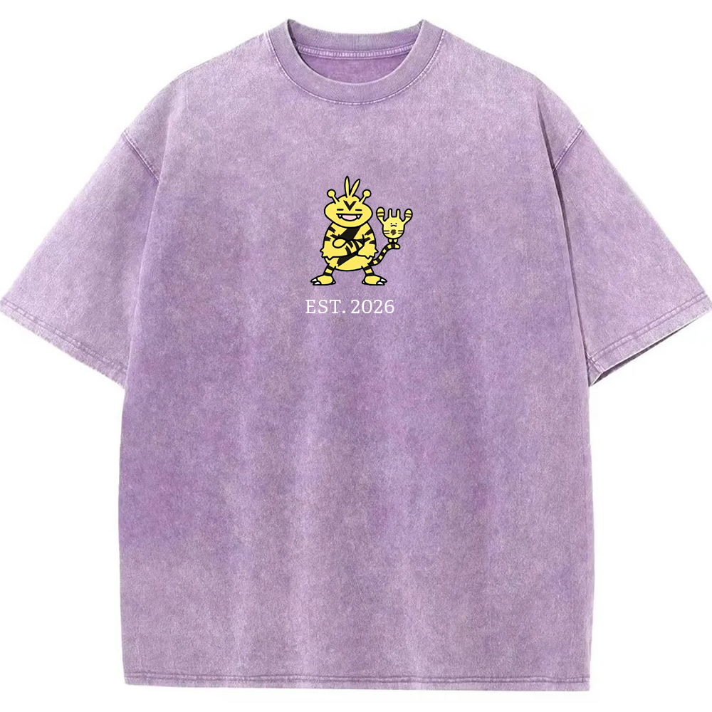Cute Parent & Kid Electabuzz Vintage Washed T-Shirt