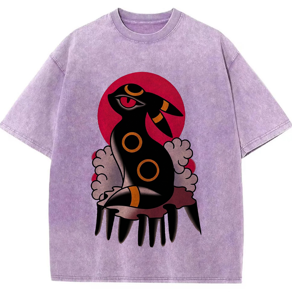 Traditional Bold Umbreon Wash Vintage Tee | Pokemon Anime