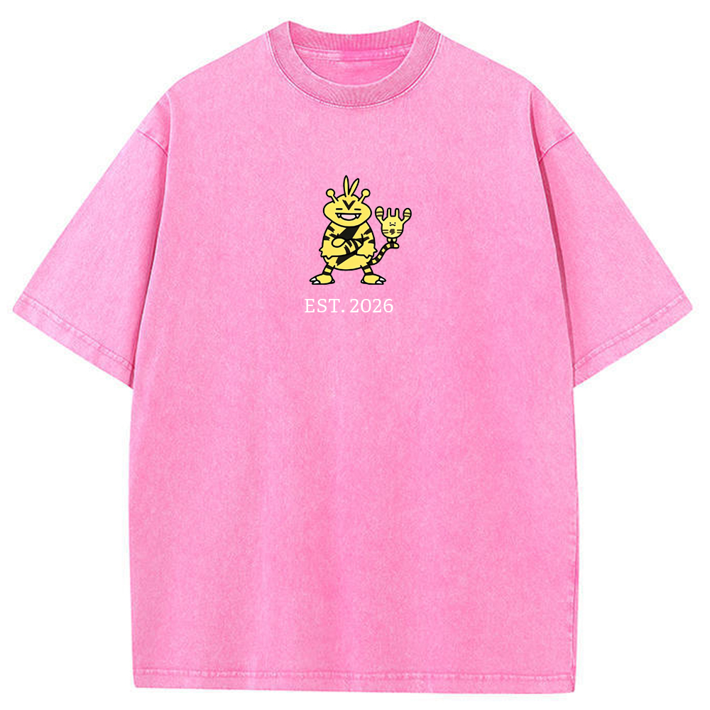 Cute Parent & Kid Electabuzz Vintage Washed T-Shirt