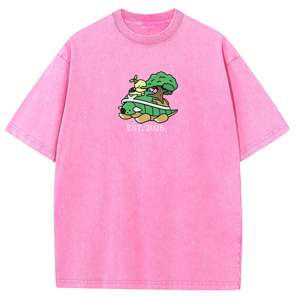 Cute Parent & Kid Torterra Vintage Washed T-Shirt