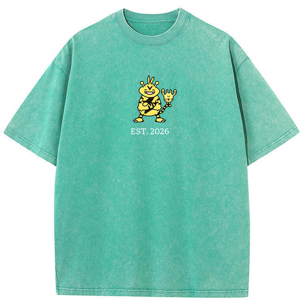 Cute Parent & Kid Electabuzz Vintage Washed T-Shirt