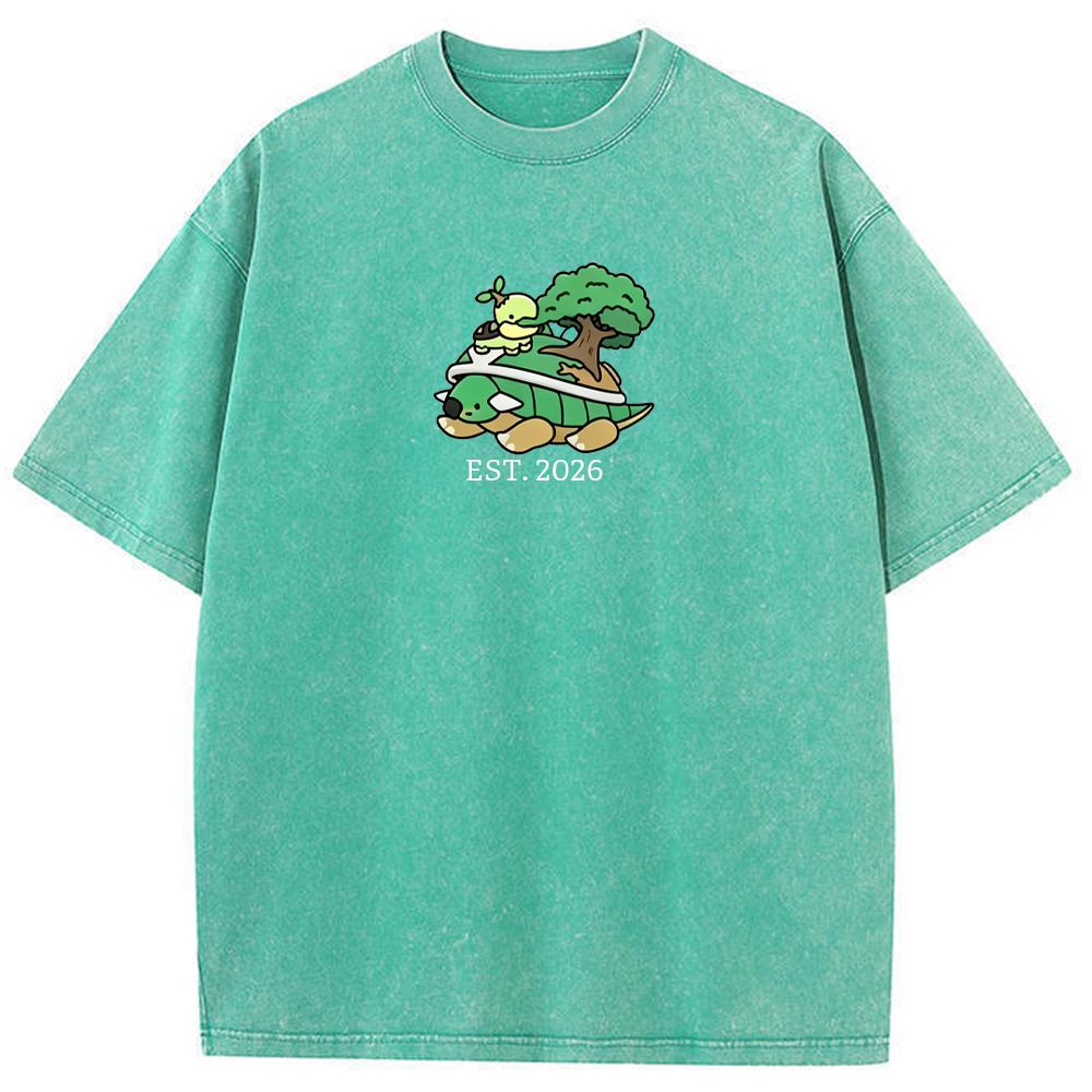 Cute Parent & Kid Torterra Vintage Washed T-Shirt