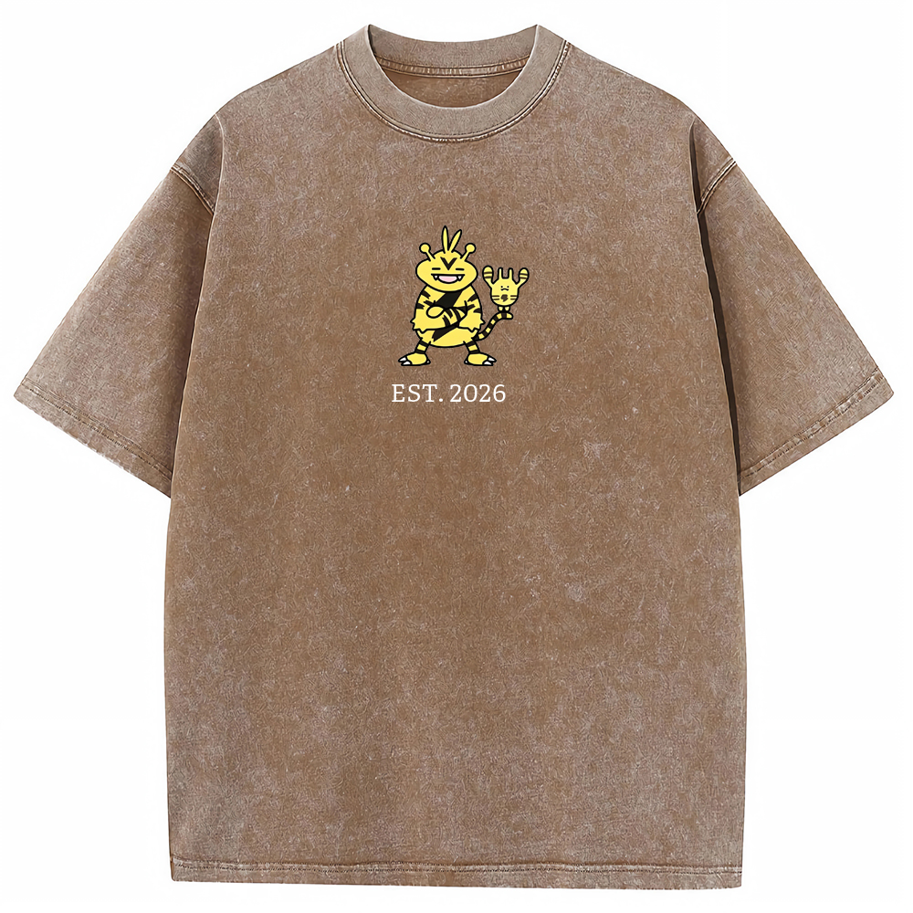 Cute Parent & Kid Electabuzz Vintage Washed T-Shirt
