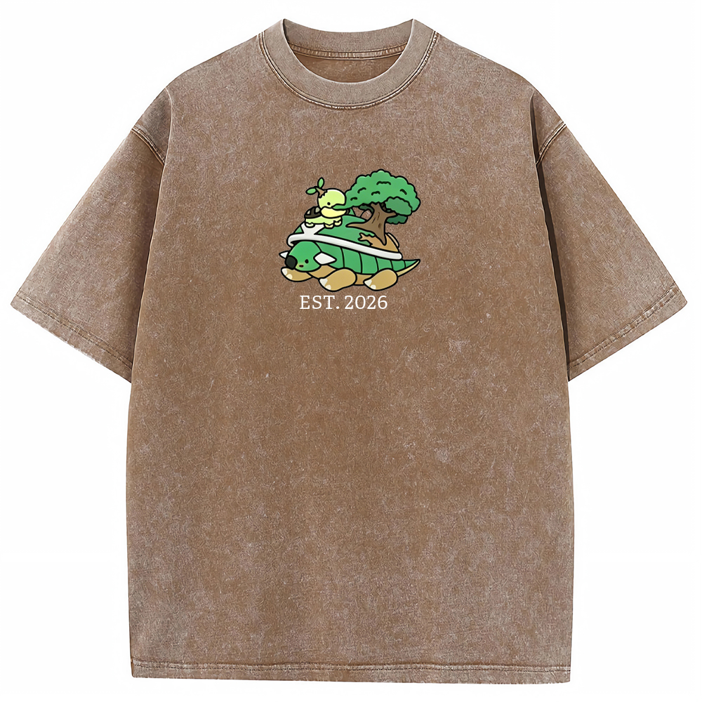 Cute Parent & Kid Torterra Vintage Washed T-Shirt