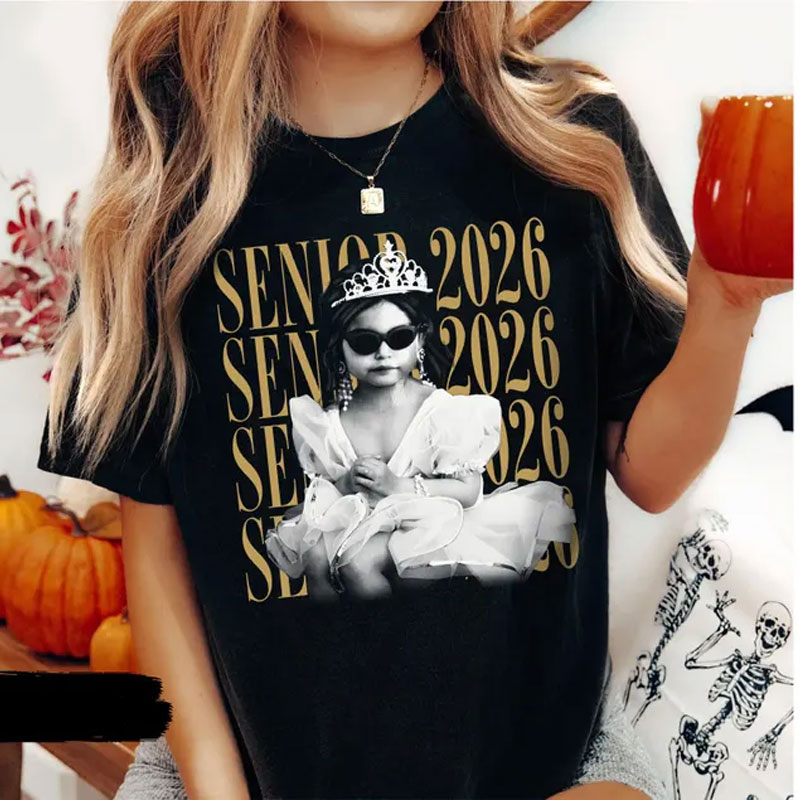 Personalised Vintage Photo And Year Senior Shirt