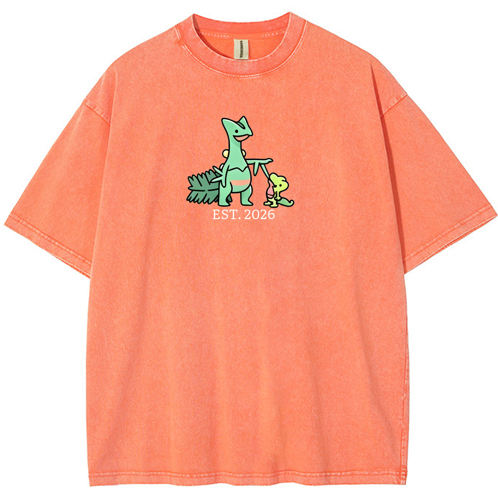 Cute Parent & Kid Sceptile Vintage Washed T-Shirt