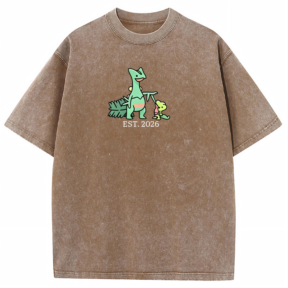 Cute Parent & Kid Sceptile Vintage Washed T-Shirt