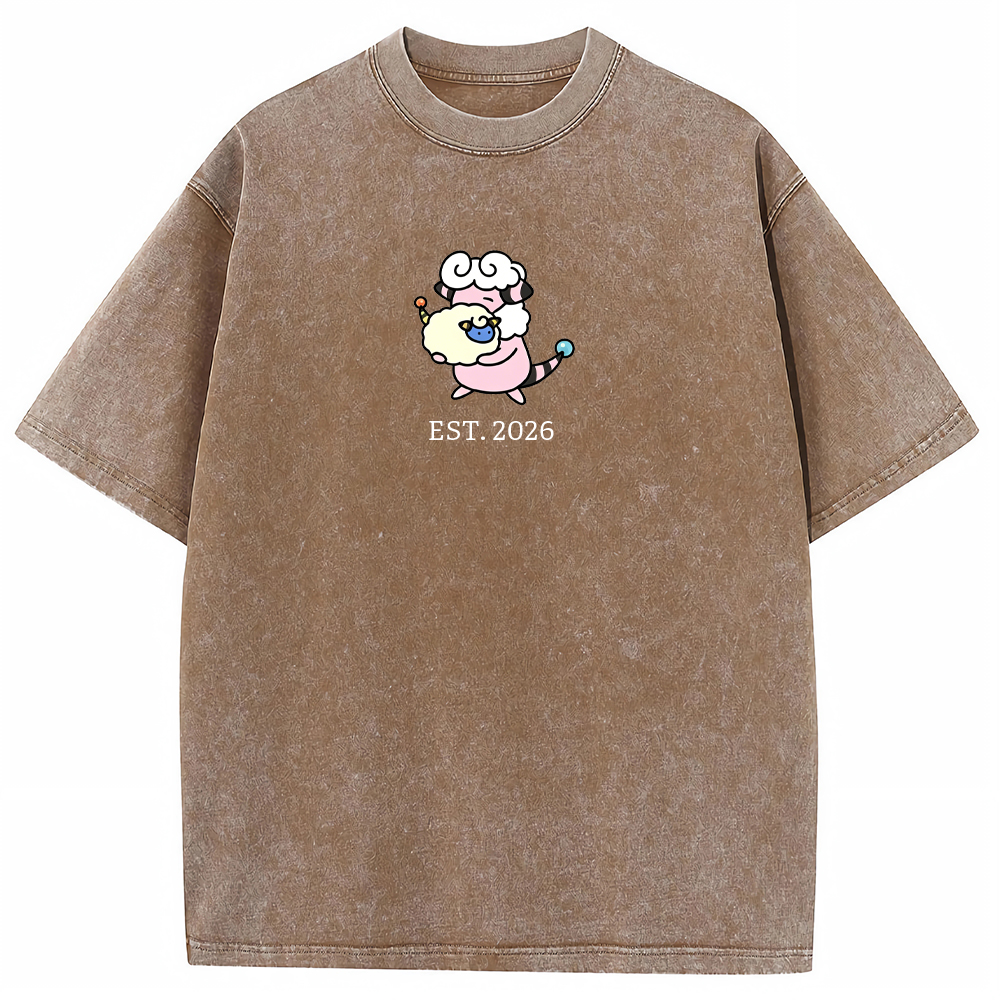 Cute Parent & Kid Flaaffy Vintage Washed T-Shirt