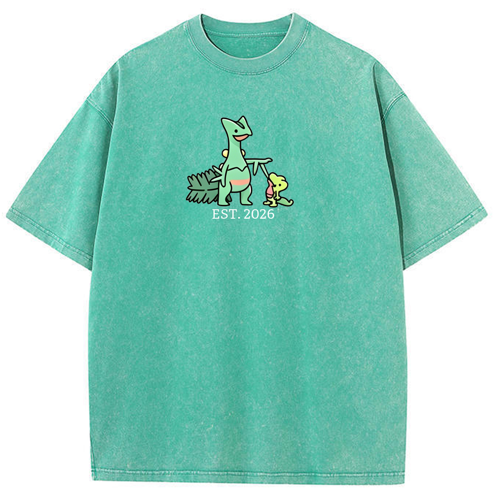 Cute Parent & Kid Sceptile Vintage Washed T-Shirt