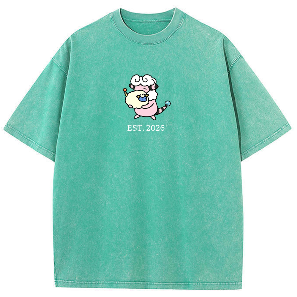 Cute Parent & Kid Flaaffy Vintage Washed T-Shirt