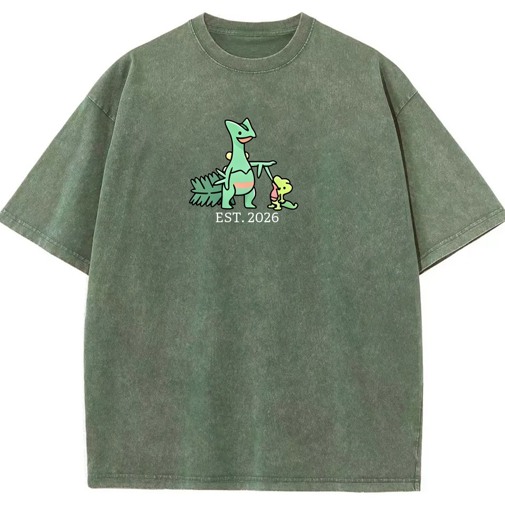 Cute Parent & Kid Sceptile Vintage Washed T-Shirt