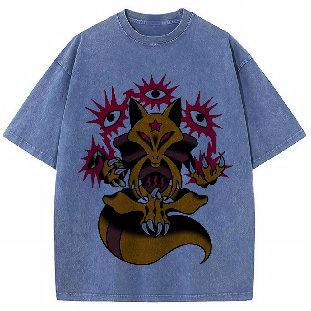 Bold Traditional Tattoo Kadabra Wash Vintage Tee | Pokemon Anime