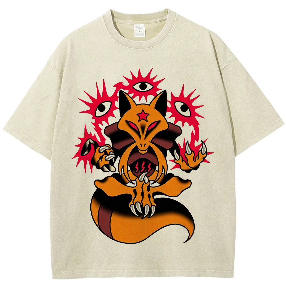Bold Traditional Tattoo Kadabra Wash Vintage Tee | Pokemon Anime