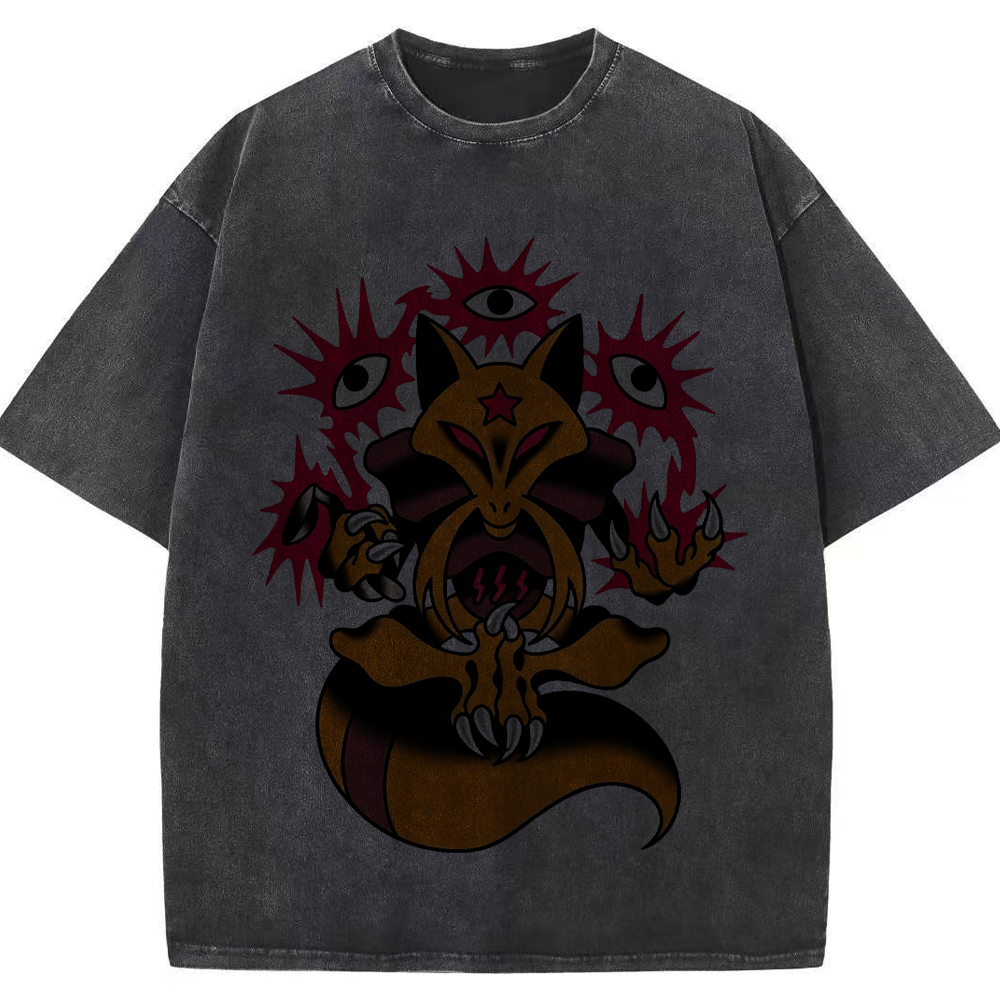Bold Traditional Tattoo Kadabra Wash Vintage Tee | Pokemon Anime