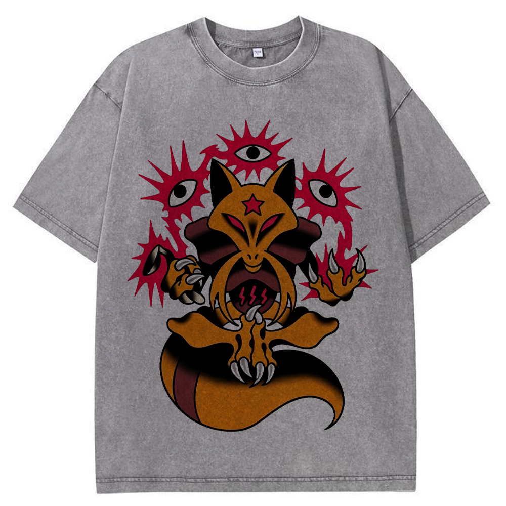Bold Traditional Tattoo Kadabra Wash Vintage Tee | Pokemon Anime