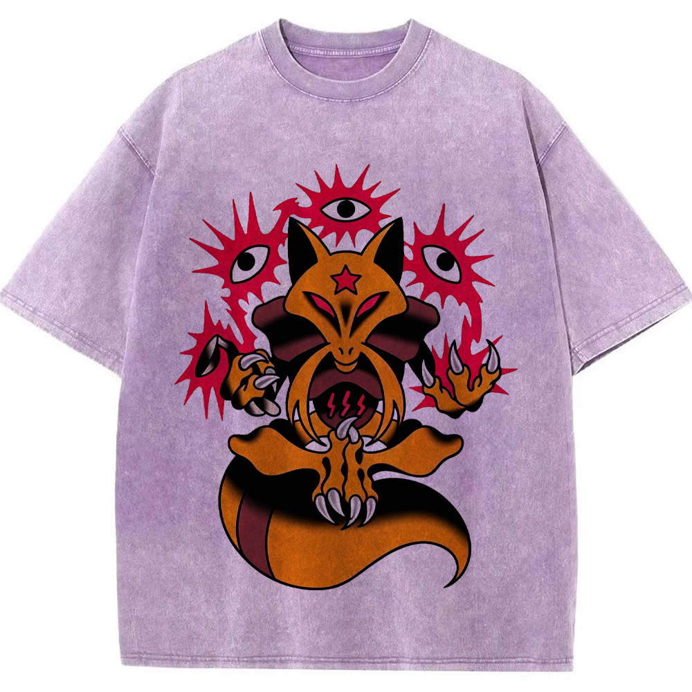 Bold Traditional Tattoo Kadabra Wash Vintage Tee | Pokemon Anime