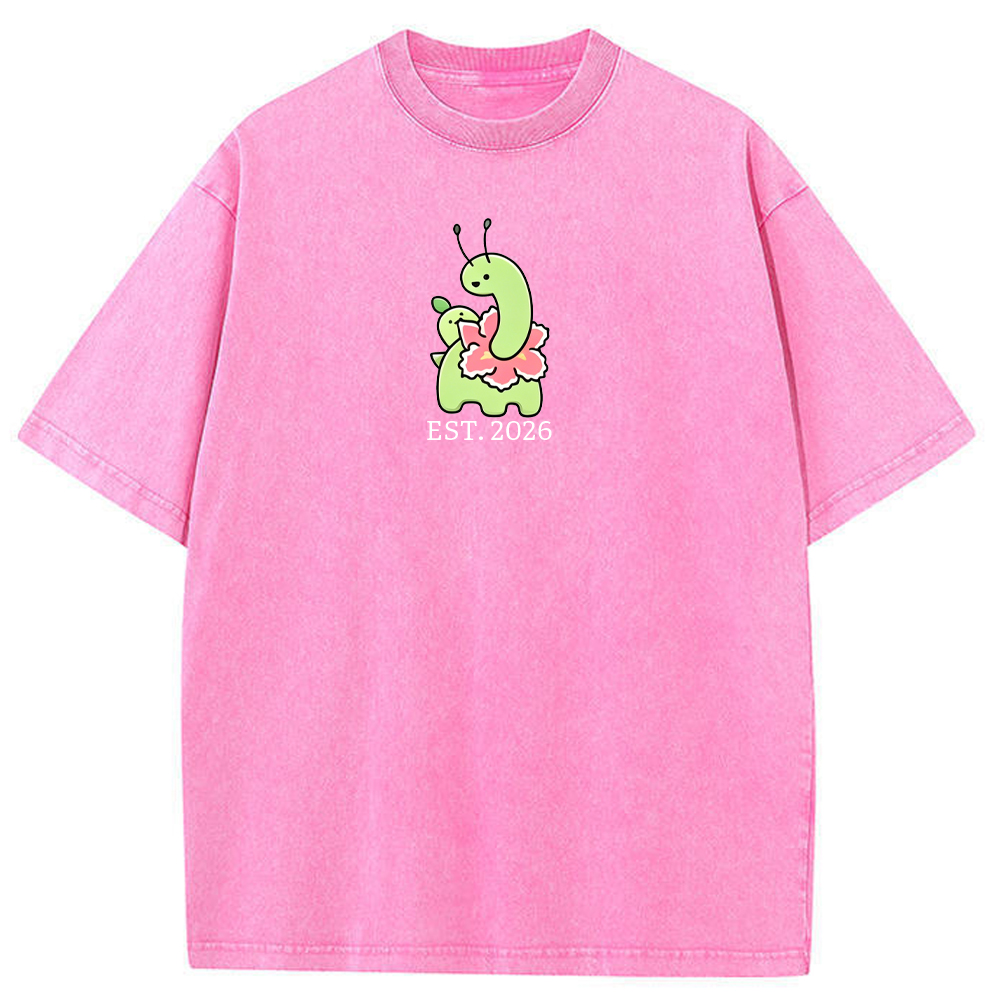 Cute Parent & Kid Meganium Vintage Washed T-Shirt