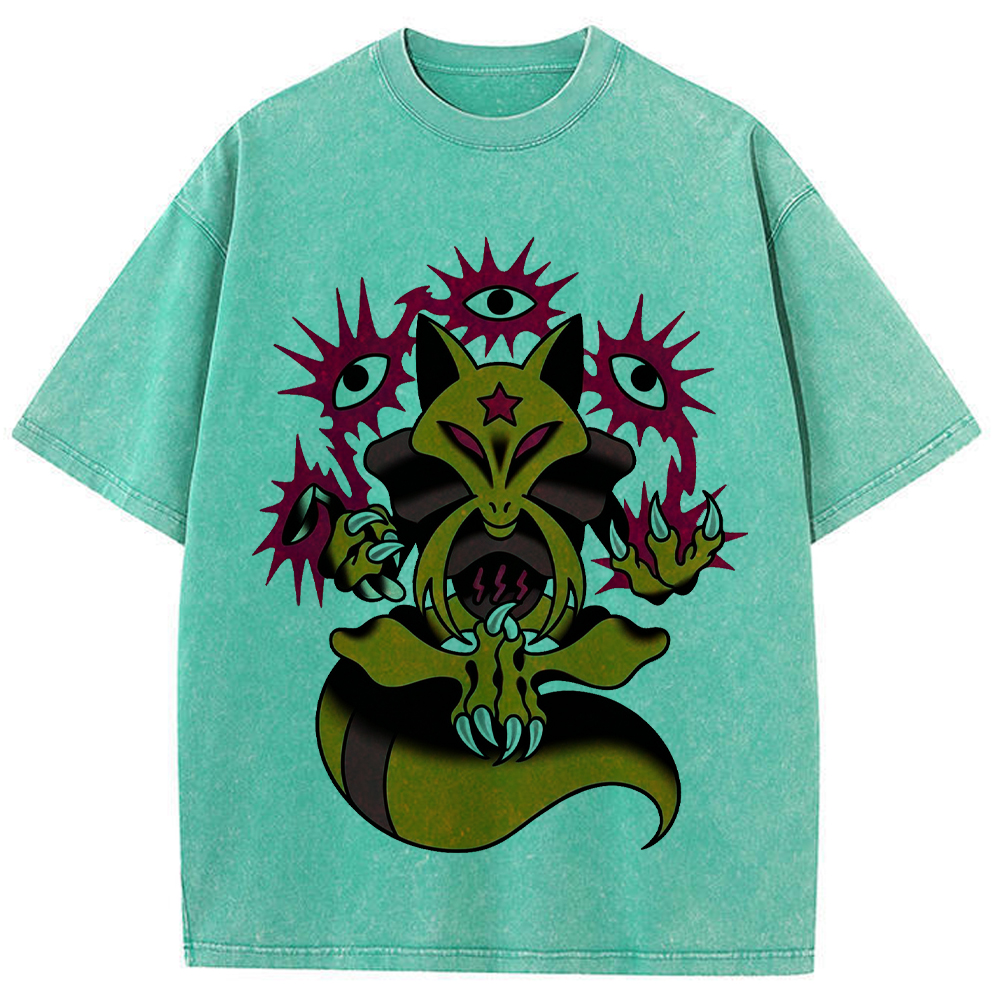 Bold Traditional Tattoo Kadabra Wash Vintage Tee | Pokemon Anime