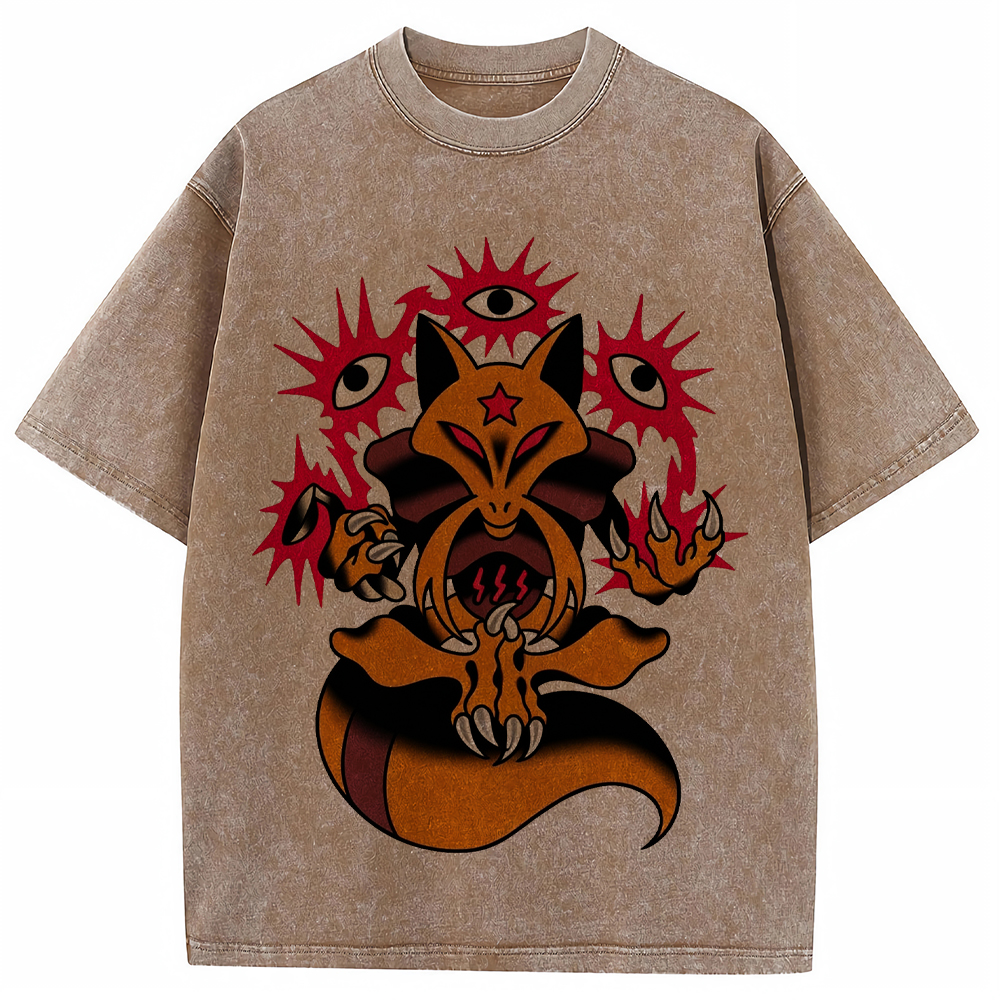 Bold Traditional Tattoo Kadabra Wash Vintage Tee | Pokemon Anime