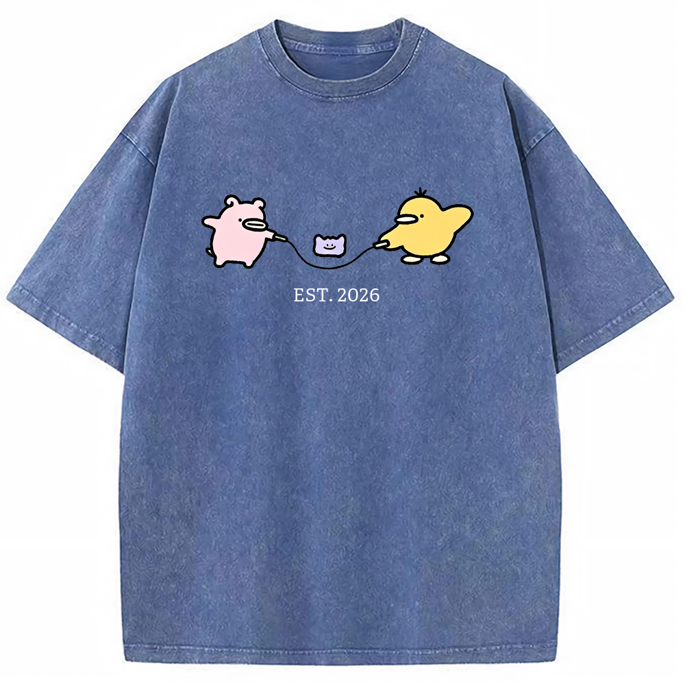 Cute Parent & Kid Ditto Vintage Washed T-Shirt