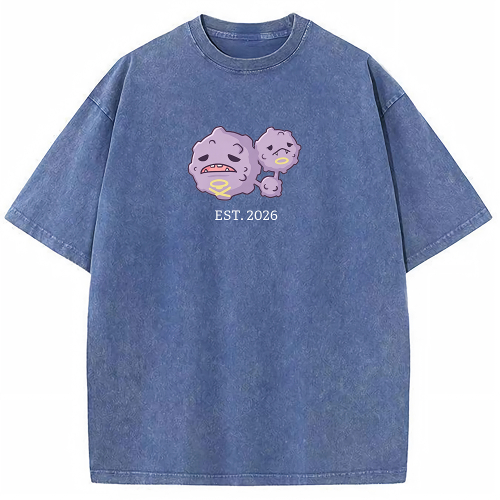 Cute Parent & Kid Weezing Vintage Washed T-Shirt