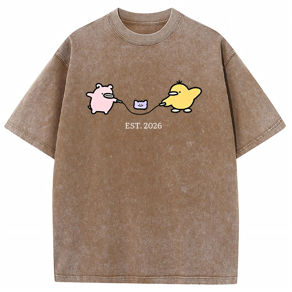 Cute Parent & Kid Ditto Vintage Washed T-Shirt