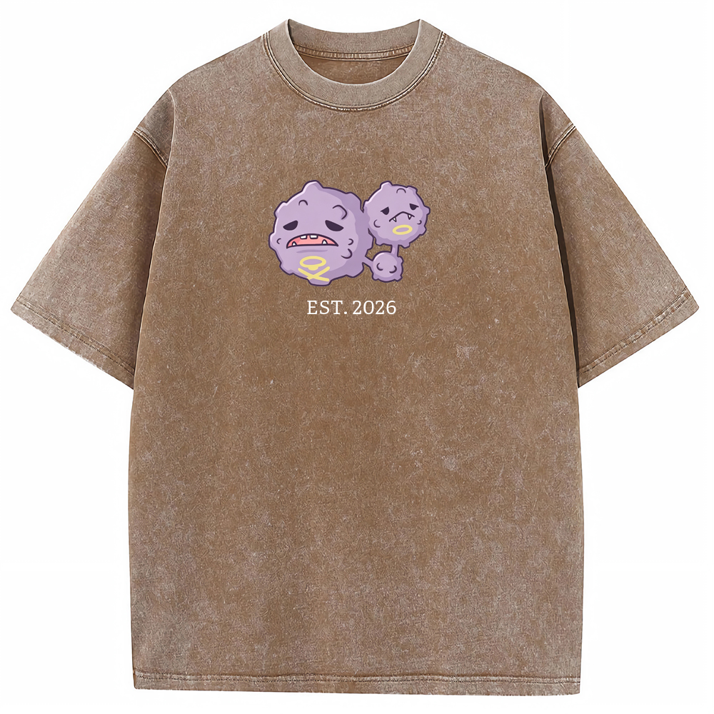 Cute Parent & Kid Weezing Vintage Washed T-Shirt