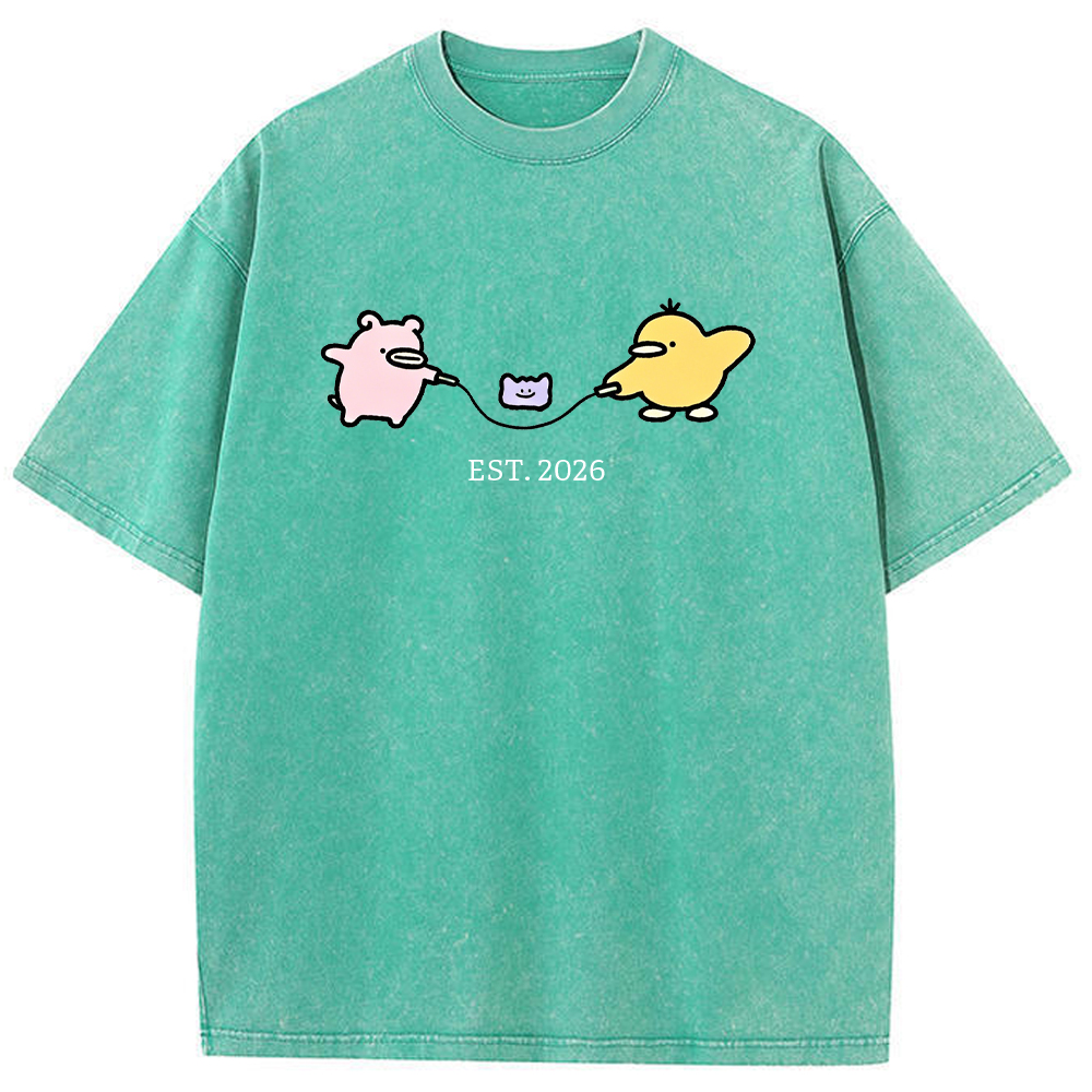 Cute Parent & Kid Ditto Vintage Washed T-Shirt