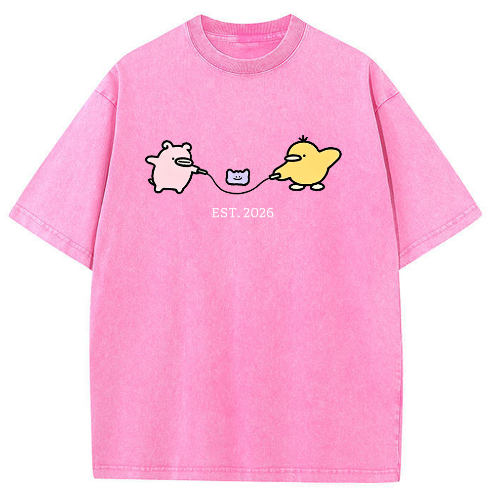 Cute Parent & Kid Ditto Vintage Washed T-Shirt