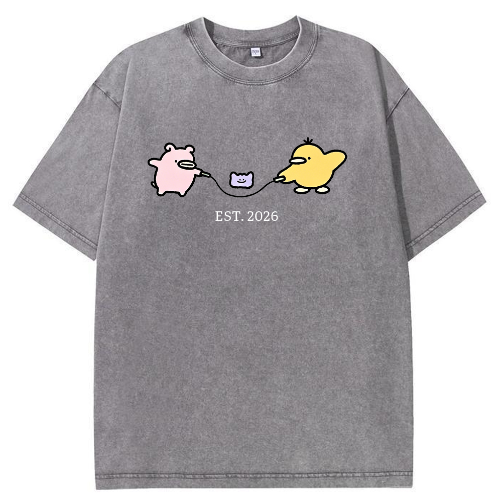 Cute Parent & Kid Ditto Vintage Washed T-Shirt