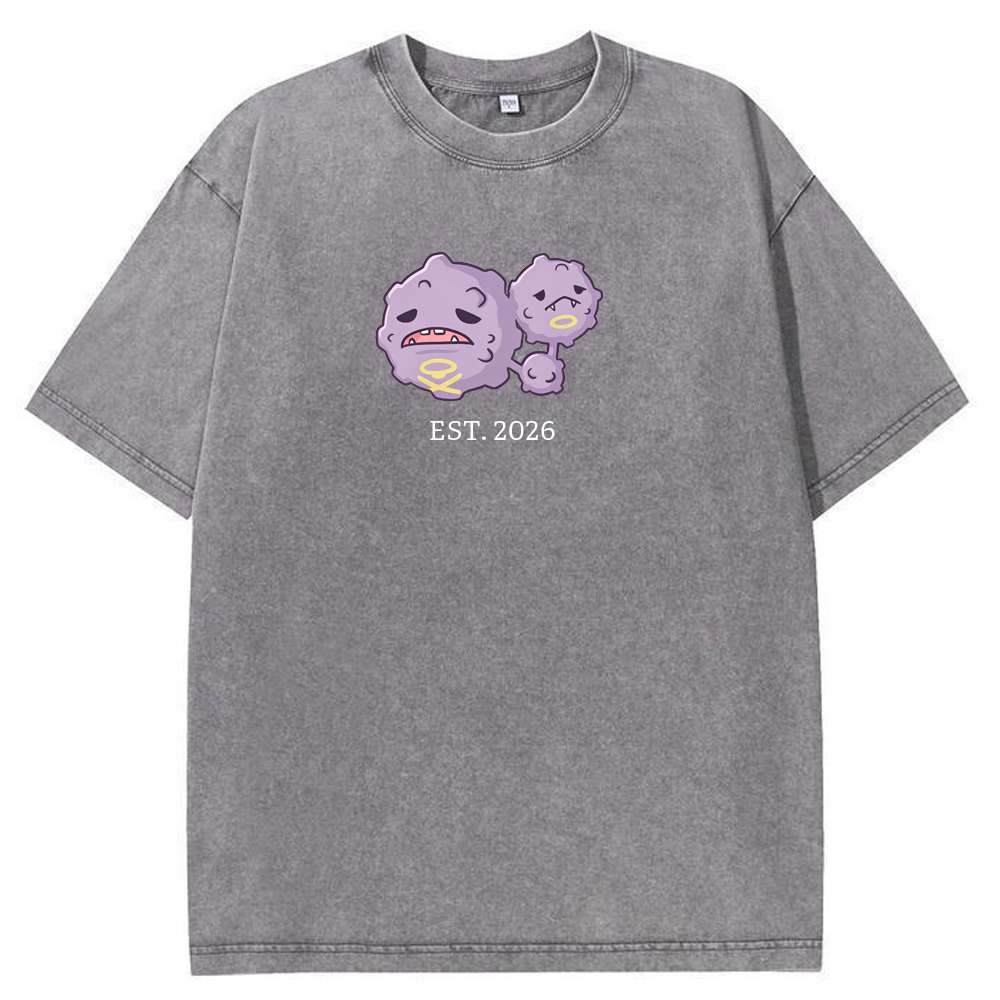 Cute Parent & Kid Weezing Vintage Washed T-Shirt