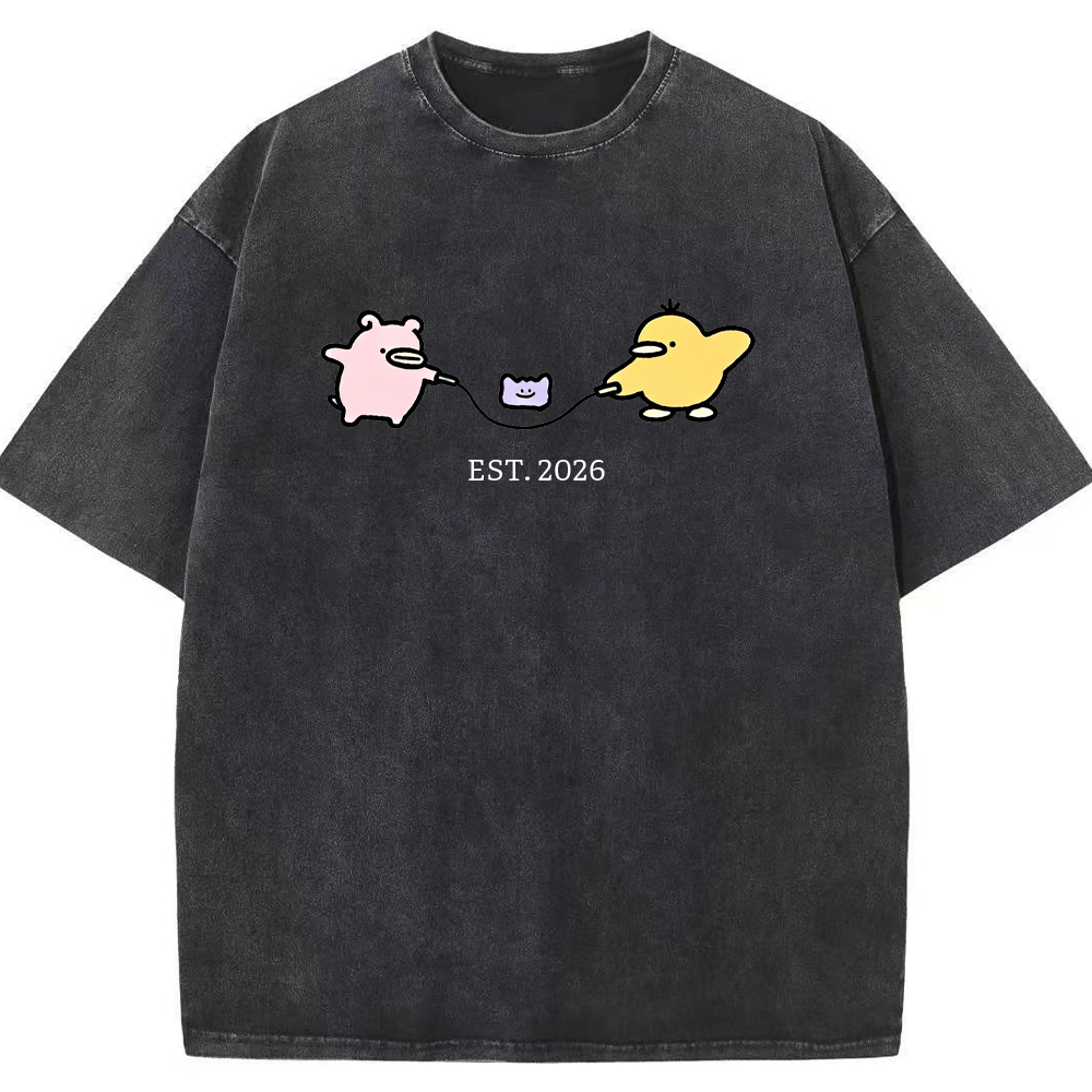 Cute Parent & Kid Ditto Vintage Washed T-Shirt