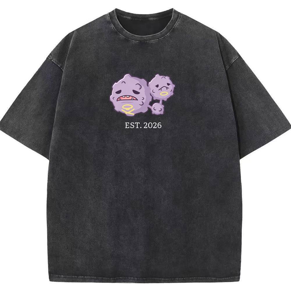 Cute Parent & Kid Weezing Vintage Washed T-Shirt