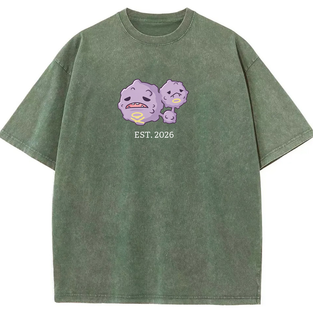 Cute Parent & Kid Weezing Vintage Washed T-Shirt