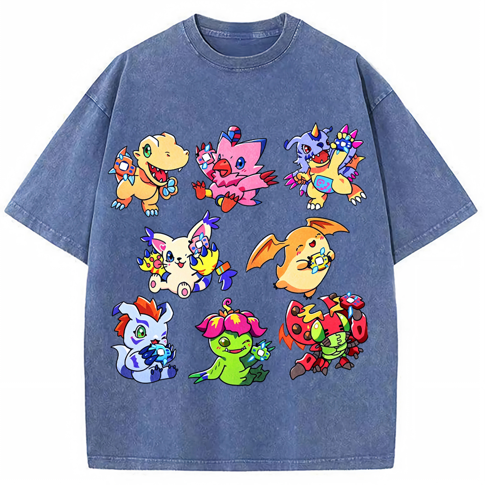 Digimon Adventure Crew Cartoon Tee | Pokemon Anime