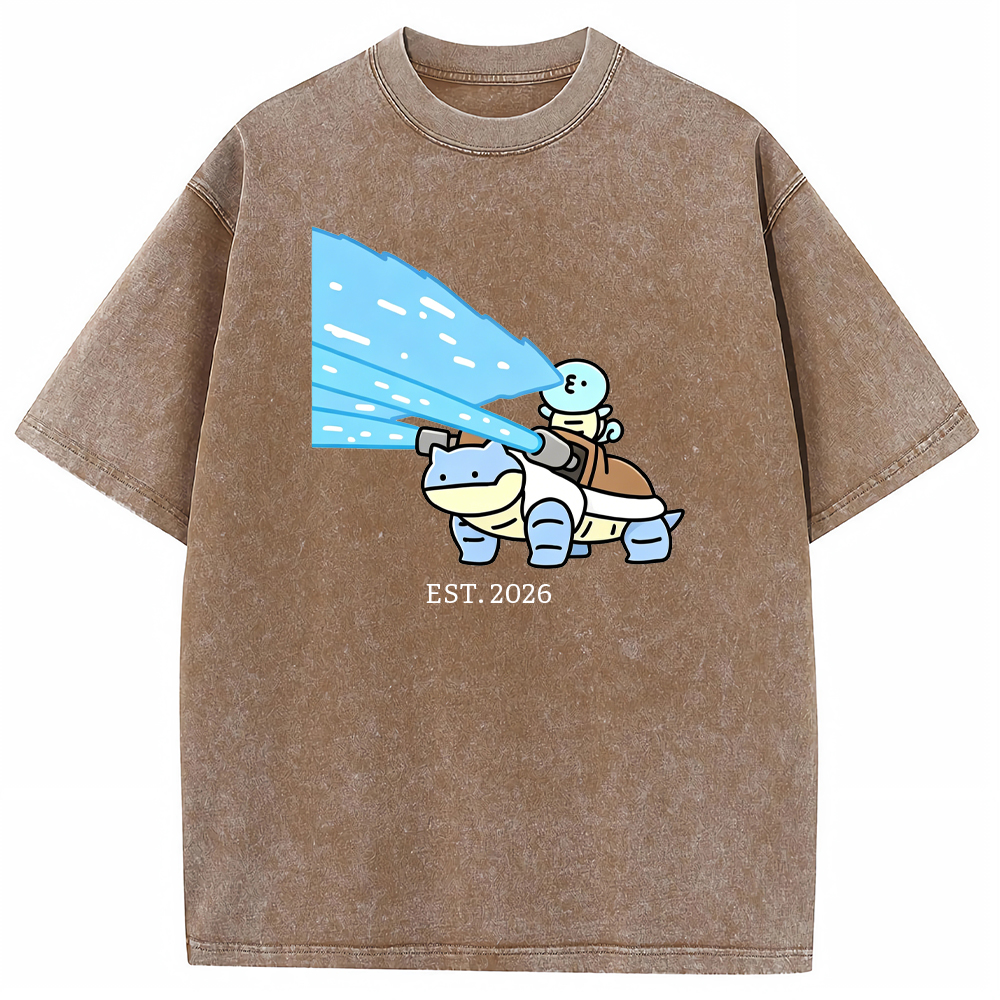 Cute Parent & Kid Blastoise Vintage Washed T-Shirt