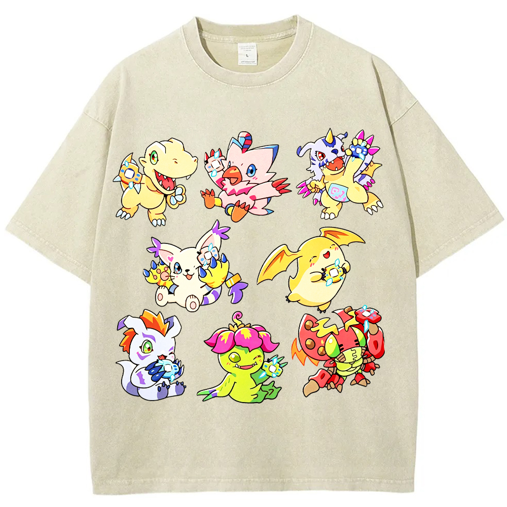 Digimon Adventure Crew Cartoon Tee | Pokemon Anime