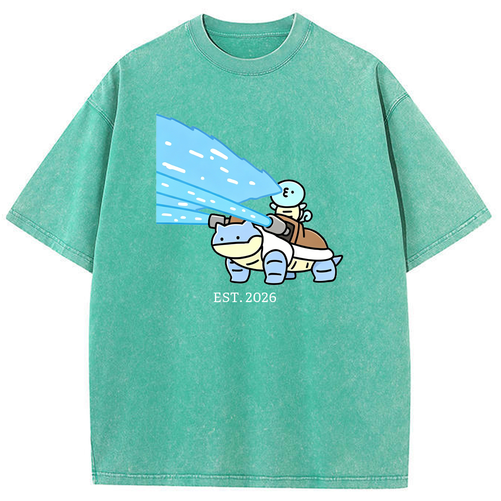 Cute Parent & Kid Blastoise Vintage Washed T-Shirt
