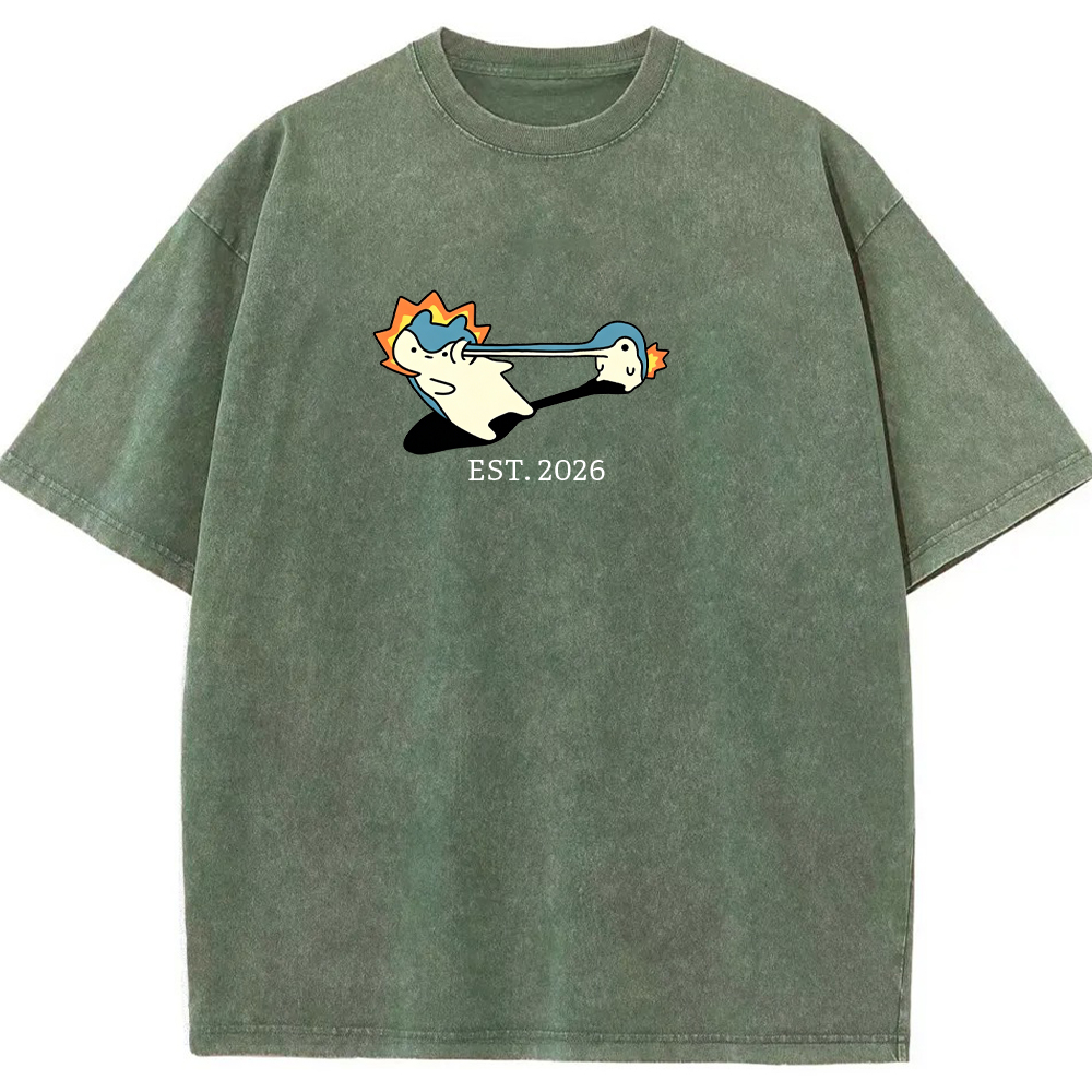 Cute Parent & Kid Quagsire Vintage Washed T-Shirt