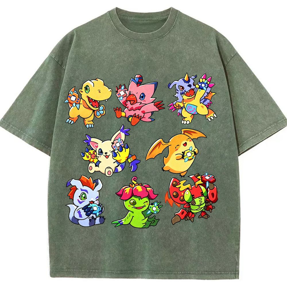 Digimon Adventure Crew Cartoon Tee | Pokemon Anime