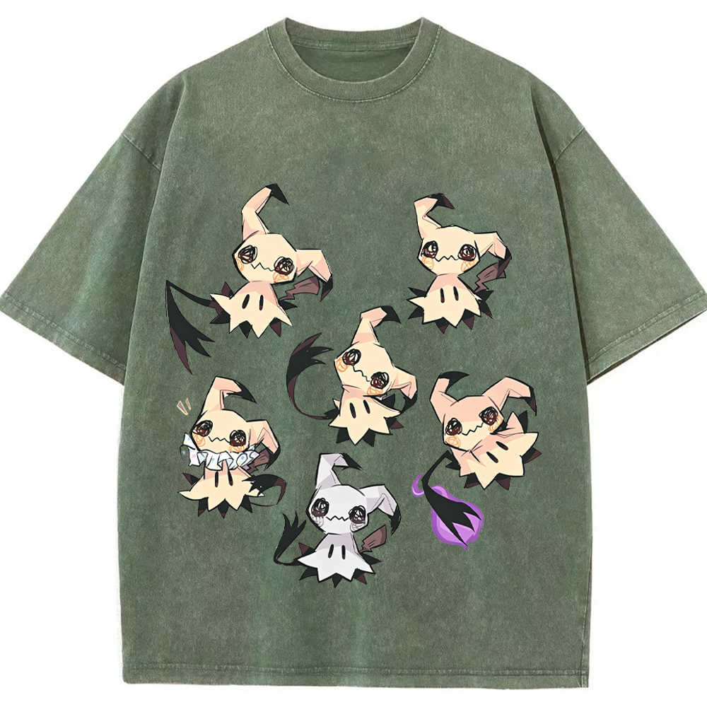 Multiple Poses Mimikyu Cartoon Tee | Pokemon Anime